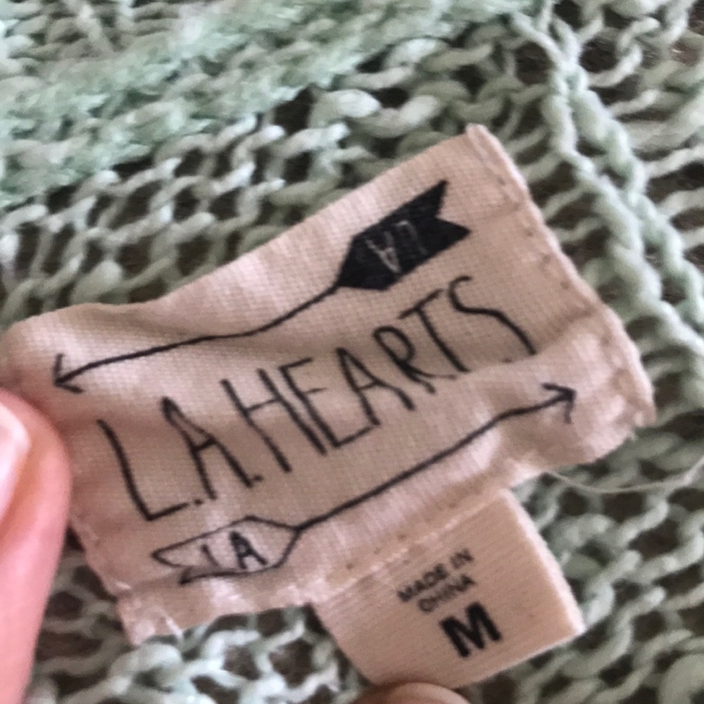 LA HEARTS Mint/Teal Light Sweater - Picture 2 of 3